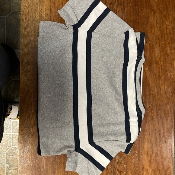Grey White Navy Striped Tommy Hilfiger Shirt - Picture 2 of 3